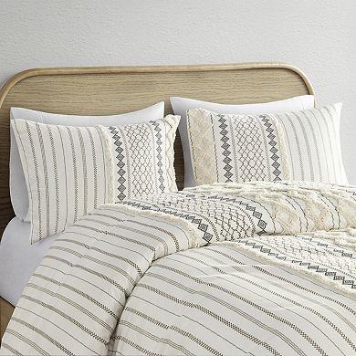 INK+IVY Imani 3 pc Tufted Chenille Cotton Comforter Set