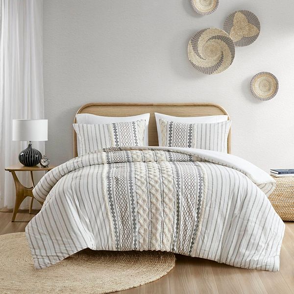 Ivy Imani 3 Piece Cotton Comforter Set, Kohls Queen Bedding Sets