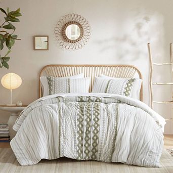 INK+IVY Imani 3 pc Tufted Chenille Cotton Comforter Set