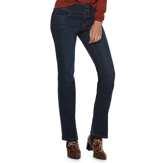 Women's Apt. 9® Tummy Control Curvy Midrise Bootcut Jeans