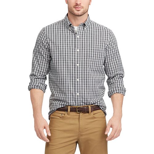 Men's Chaps Regular-Fit Easy-Care Stretch Button-Down Shirt
