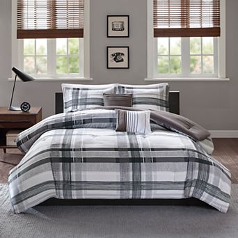 Intelligent Design Jax Plaid Comforter Set with Throw Pillows