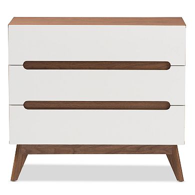 Baxton Studio Calypso Mid-Century 3-Drawer Dresser