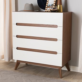 Baxton Studio Calypso Mid-Century 4-Drawer Dresser