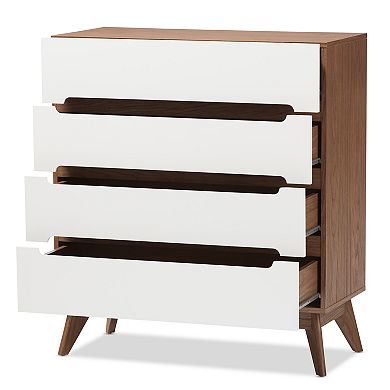 Baxton Studio Calypso Mid-Century 4-Drawer Dresser