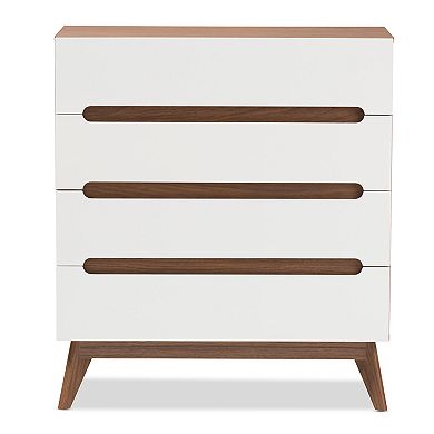 Baxton Studio Calypso Mid-Century 4-Drawer Dresser