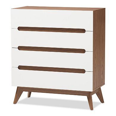 Baxton Studio Calypso Mid-Century 4-Drawer Dresser