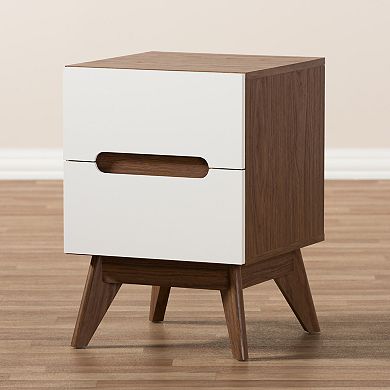 Baxton Studio Calypso Mid-Century Nightstand