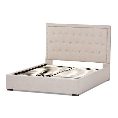 Baxton Studio Taylor Storage Tufted Platform Bed