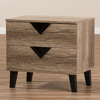 Baxton Studio Swanson Nightstand