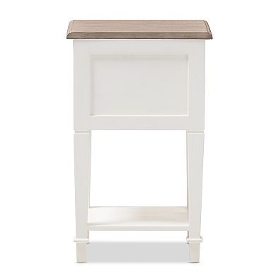 Baxton Studio Dauphine Distressed Nightstand