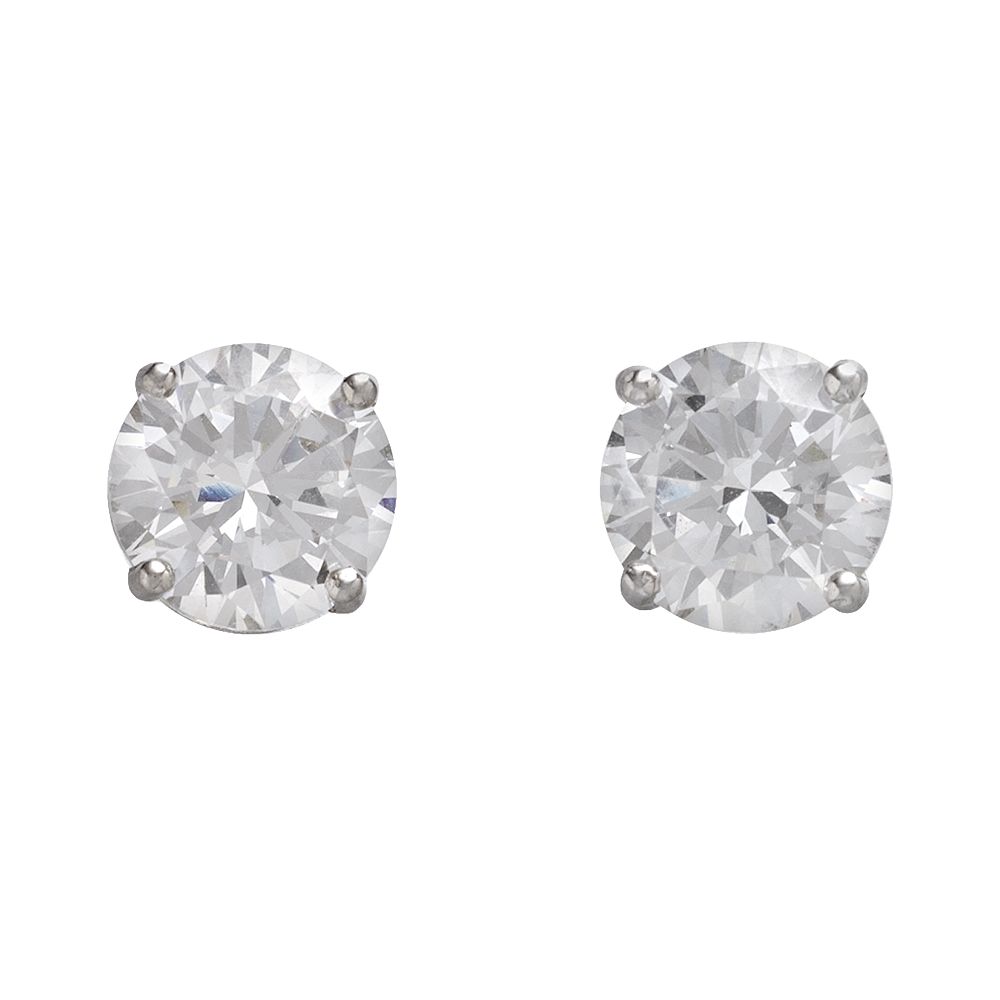 Diamonluxe Sterling Silver 5 Ct T W Simulated Diamonds Stud
