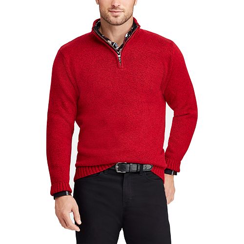 Men's Chaps Classic-Fit Quarter-Zip Mockneck Sweater