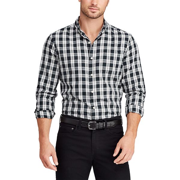 Men's Chaps Classic-Fit Patterned Button-Down Shirt