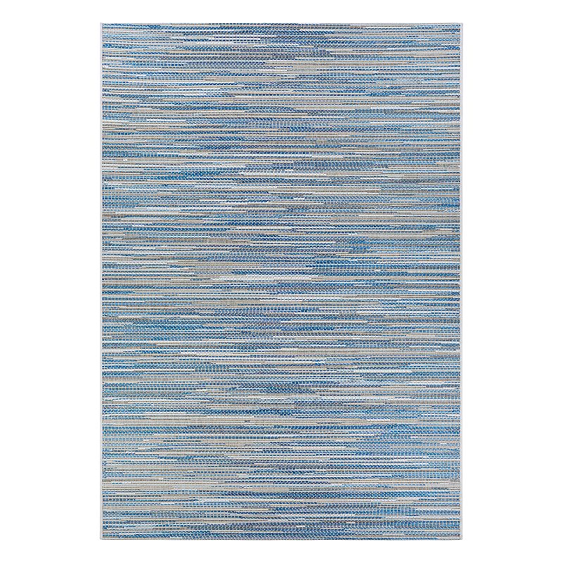 Couristan Monte Carlo Coastal Breeze Striped Indoor Outdoor Rug, Multicolor, 5X7.5 Ft