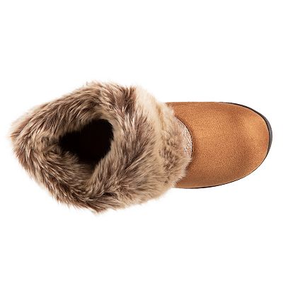 Women's isotoner microsuede basil boot slippers top