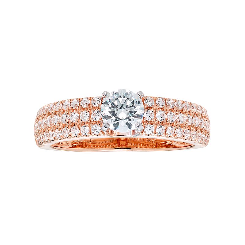 14k Gold 1 Carat T.W. IGL Certified Diamond Engagement Ring, Womens, Size: