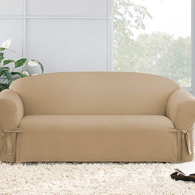Sure Fit Solid Duck Cloth Sofa Slipcover