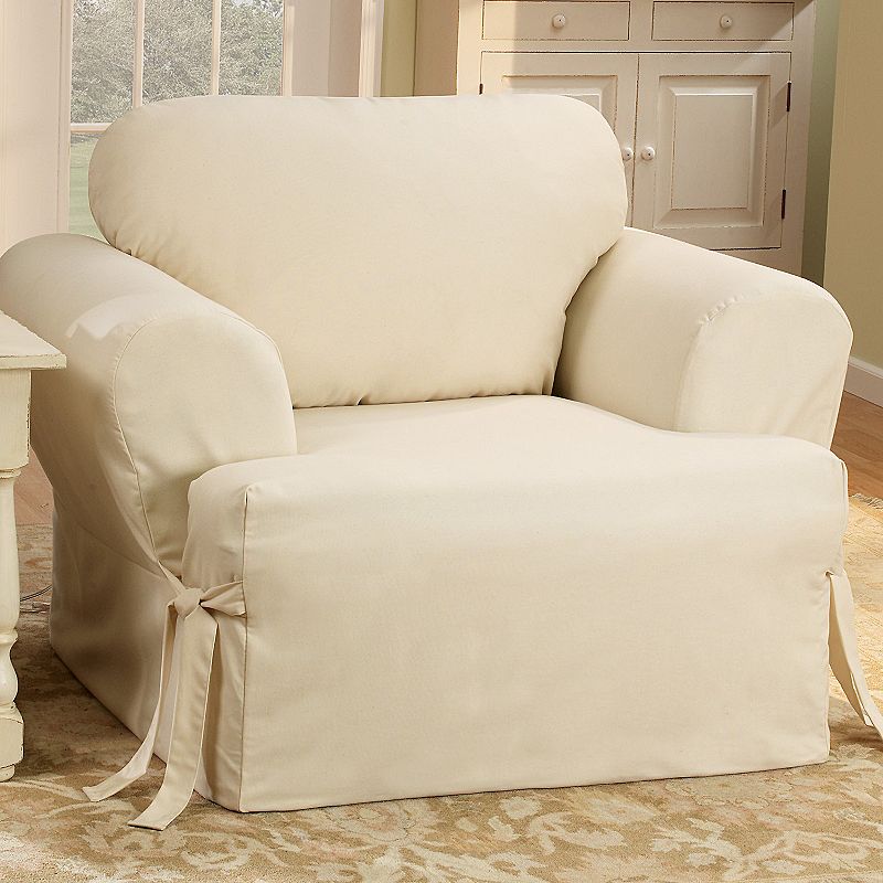 Duck T Cushion Chair Slipcover Natural - Sure Fit