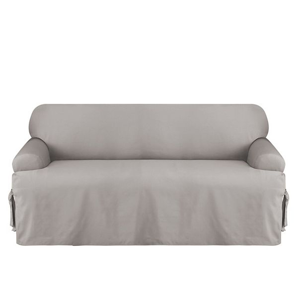 Sure Fit™ Solid Duck Cloth TCushion Sofa Slipcover