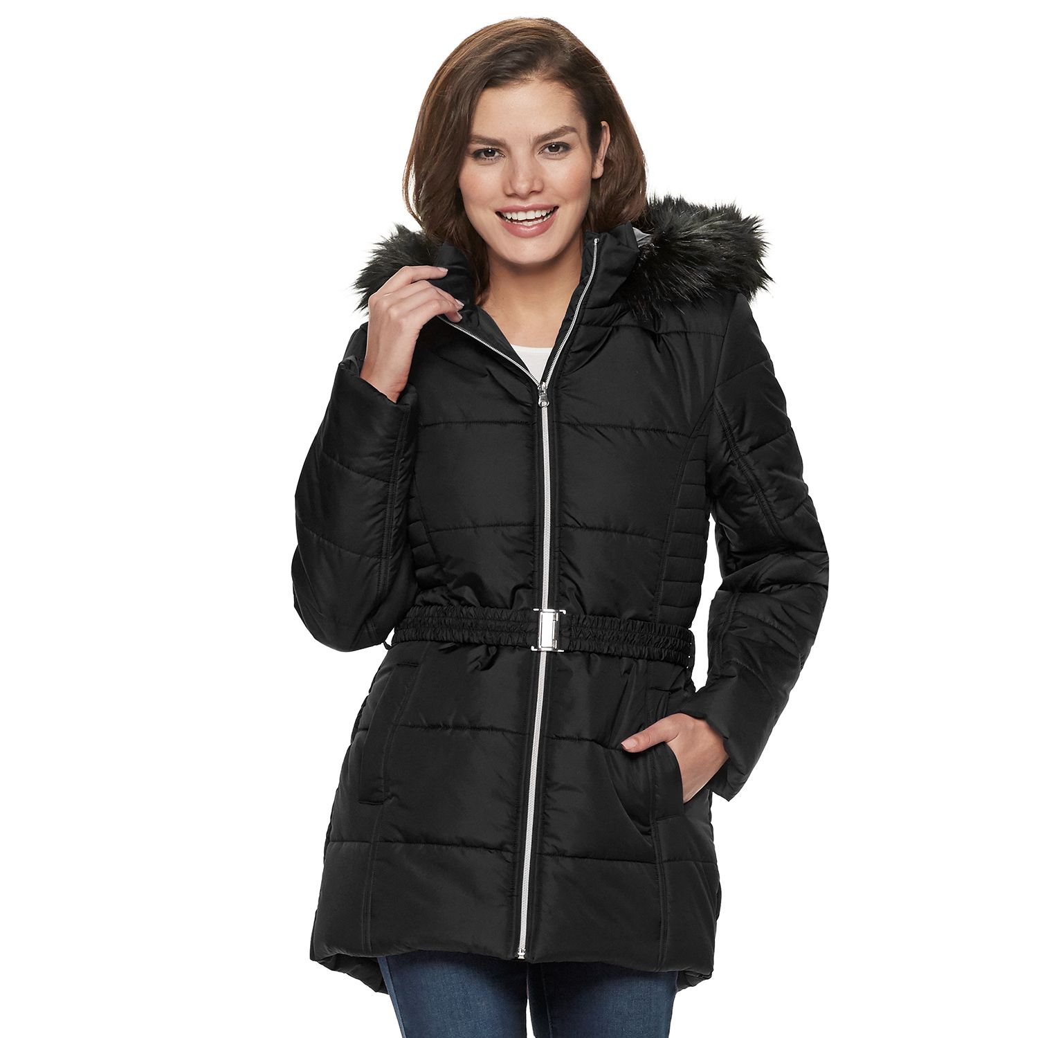 larry levine long down coat