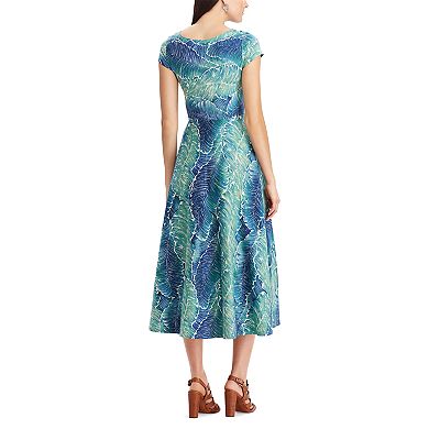 Women's Chaps Tropical Fit & Flare Midi Dress