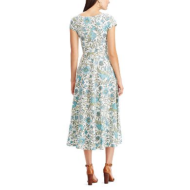 Women's Chaps Tropical Fit & Flare Midi Dress