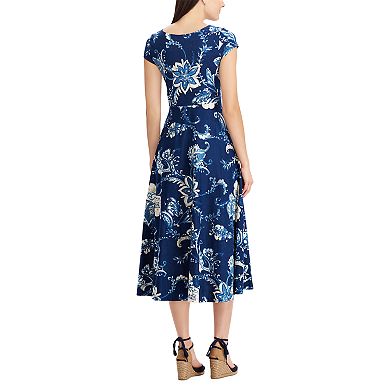 Women's Chaps Tropical Fit & Flare Midi Dress