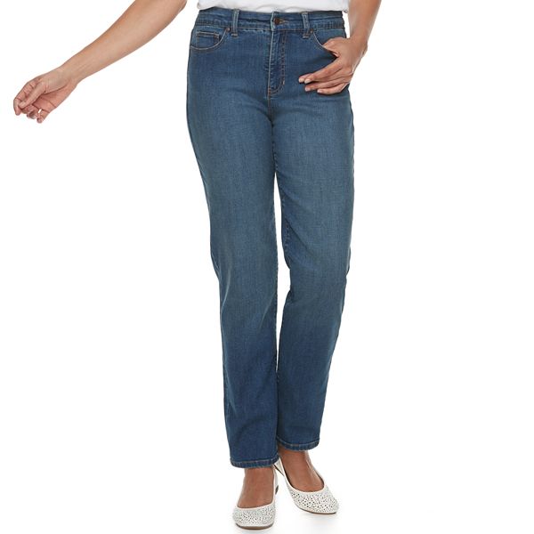 Petite Croft & Barrow® Classic Stretch Straight-Leg Midrise Jeans