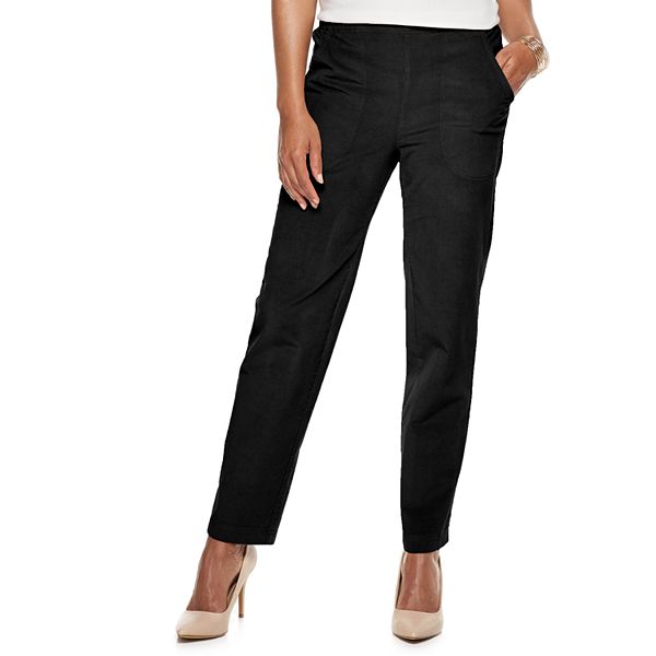 Petite Croft & Barrow® Pull-On Mid-Rise Corduroy Pants