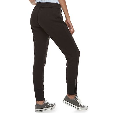 Juniors' SO® Ribbed Zipper Cuff French Terry Jogger Pants
