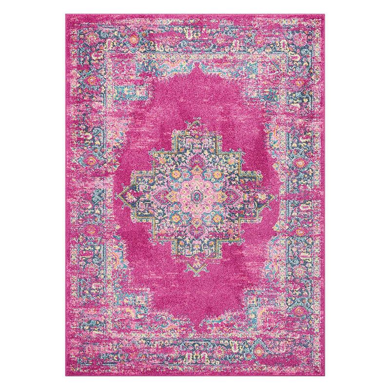 Nourison Passion Bohemian Vintage Rug, Pink, 12X18 Ft