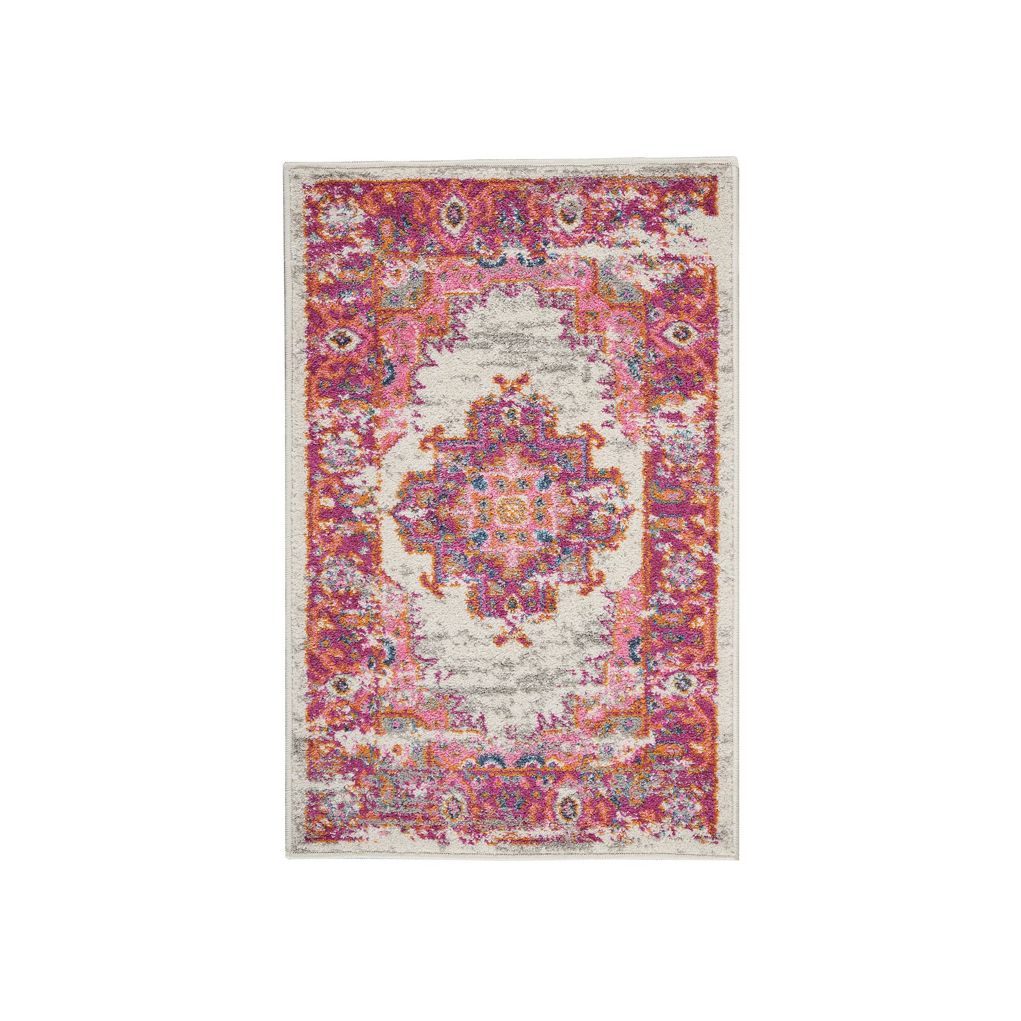 Nourison Passion Bohemian Vintage Rug, Ivory Pink