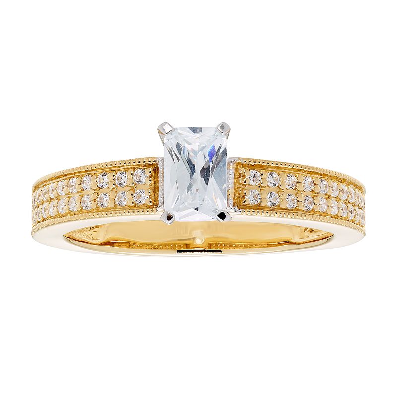 51104328 14k Gold Emerald Cut 3/4 Carat T.W. IGL Certified  sku 51104328