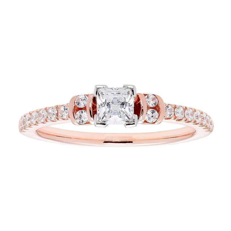 51104412 14k Gold Princess Cut 3/4 Carat T.W. IGL Certified sku 51104412