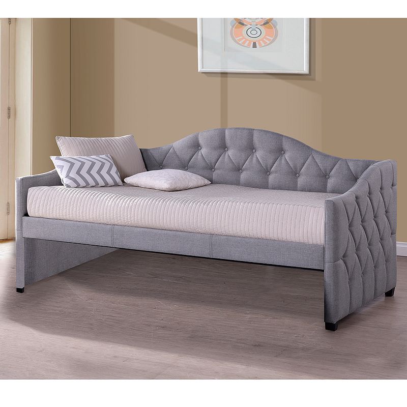 Hillsdale Furniture Jamie Tufted Daybed, Grey, Twin
