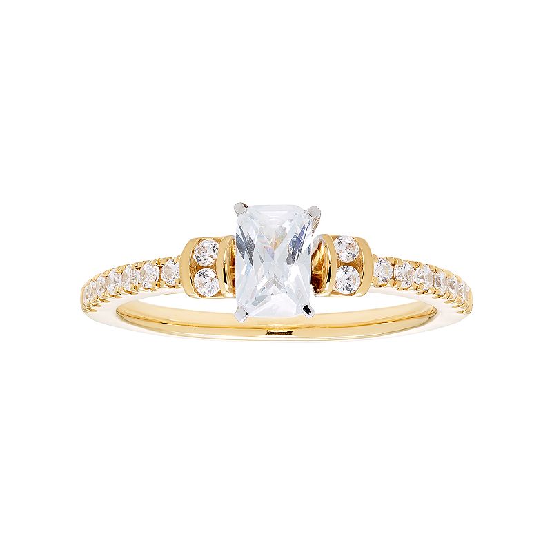 54199373 14k Gold Emerald Cut 3/4 Carat T.W. IGL Certified  sku 54199373