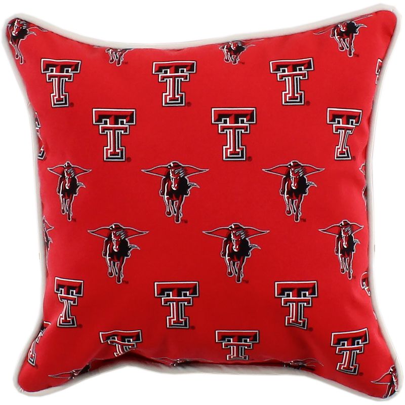 College Covers Texas Tech Red Raiders Outdoor Decorative Pillow, Multicolor