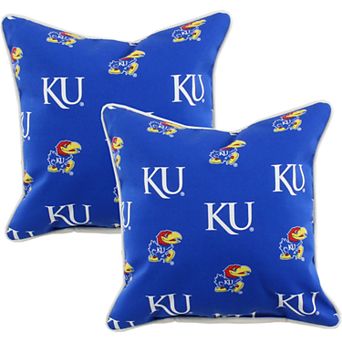 College Covers Kansas Jayhawks 2 pc Outdoor Decorative Pillows
