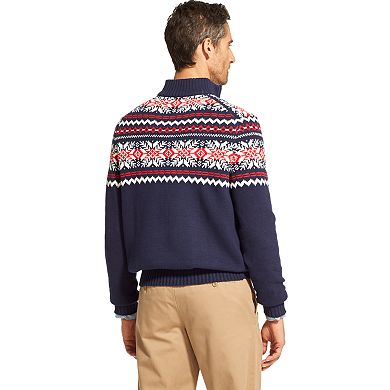 Men's IZOD Classic-Fit Fairisle Quarter-Zip Pullover Sweater