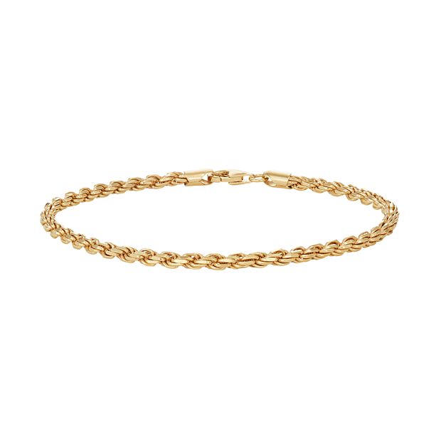 14k Gold and 935 Argentium Silver French Rope Chainmaille Bracelet