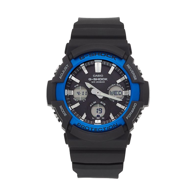 Casio Men's G-Shock Analog-Digital Tough Solar Watch - GAS100B-1A2, Size: XL, Black