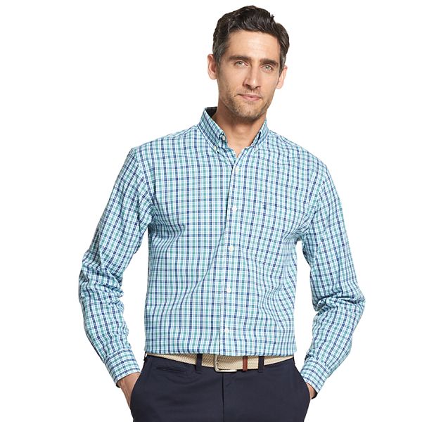 Men's IZOD Premium Essentials Classic-Fit Plaid Stretch Button-Down Shirt