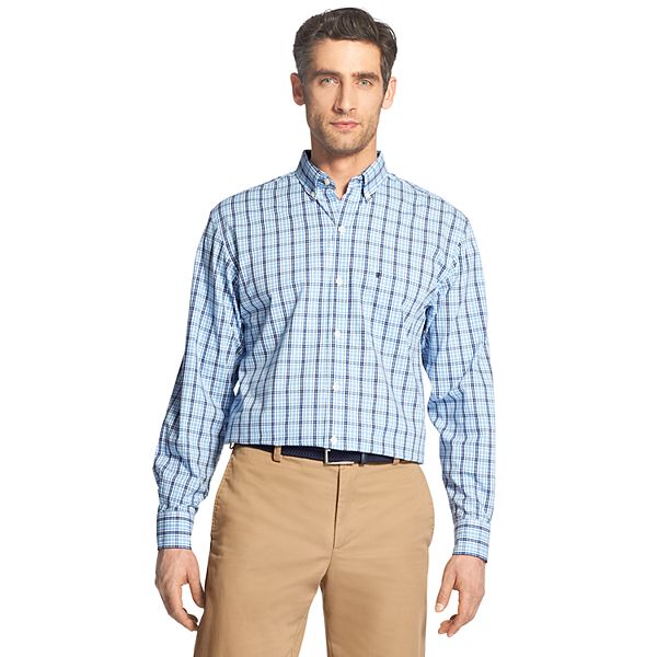 Men's IZOD Premium Essentials Classic-Fit Plaid Stretch Button-Down Shirt