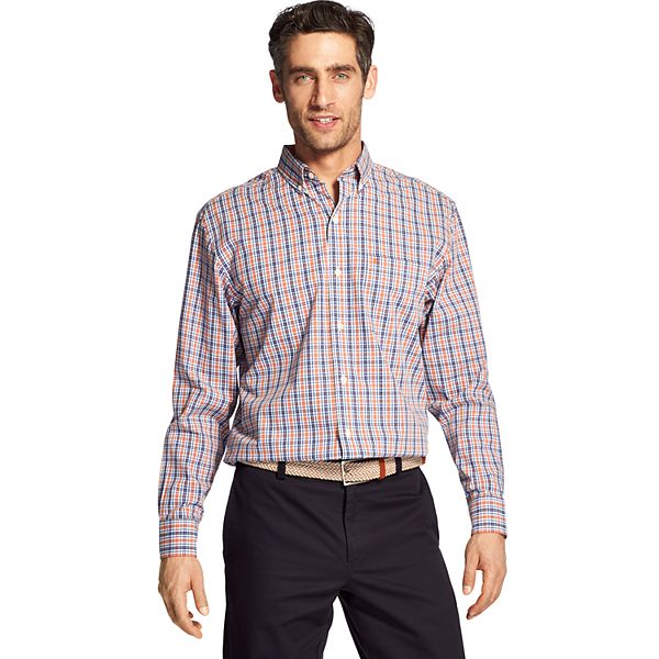 Men's IZOD Premium Essentials ClassicFit Plaid Stretch ButtonDown Shirt