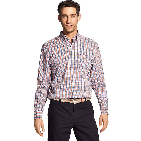 Men's IZOD Premium Essentials Classic-Fit Plaid Stretch Button-Down Shirt