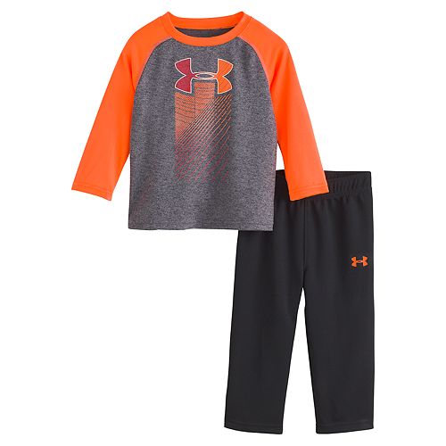 Baby Boy Under Armour Raglan Tee & Pants Set