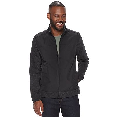 Men s Apt. 9 Textured Mixed Media Jacket