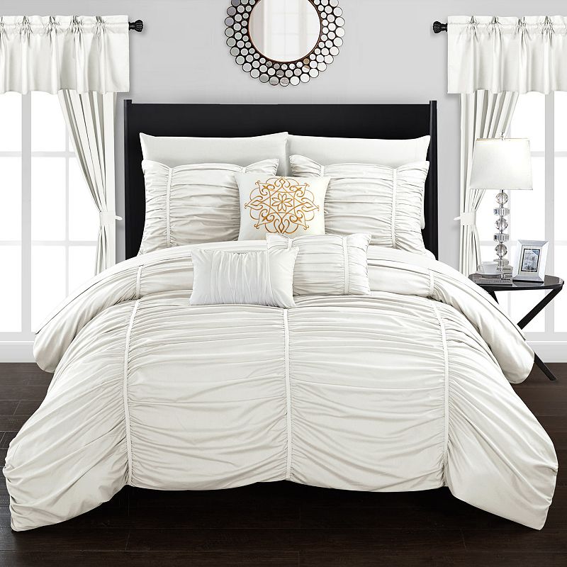 Chic Home Avila 20-piece Bedding Set, White, King