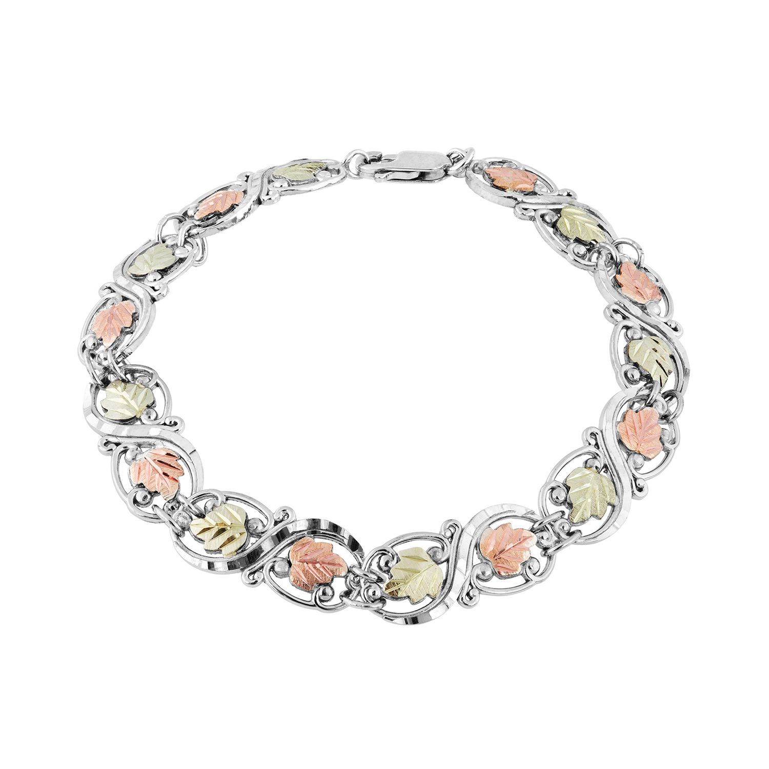 925 Plata Esterlina Rose Golden Flower Tree Colgate Diy Dama 